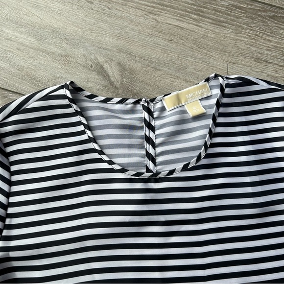Michael Kors Striped  Silky Satin Blouse - Picture 6 of 14